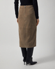 ROTATE Birger Christensen Skirt Suede Midi Pencil Beige 36