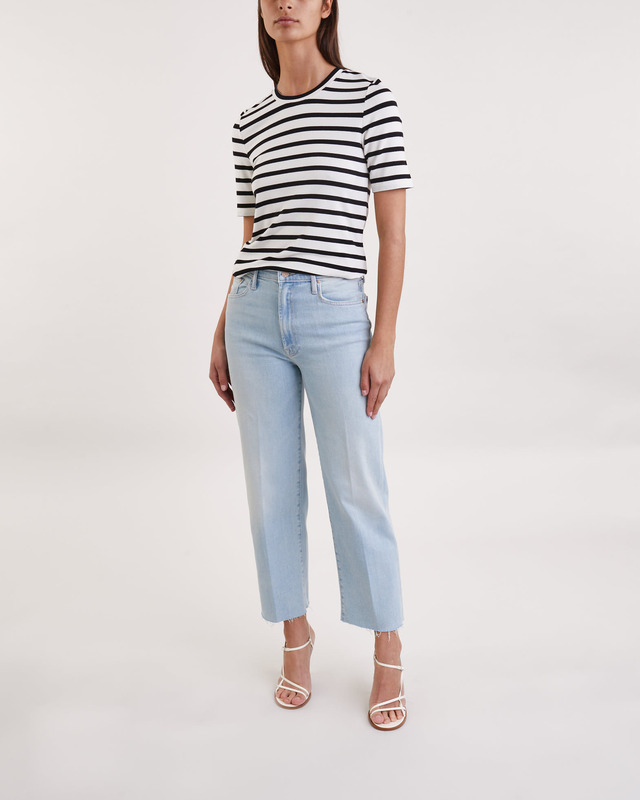 Mother Jeans Ramble Zip Ankle Fray Denim 29