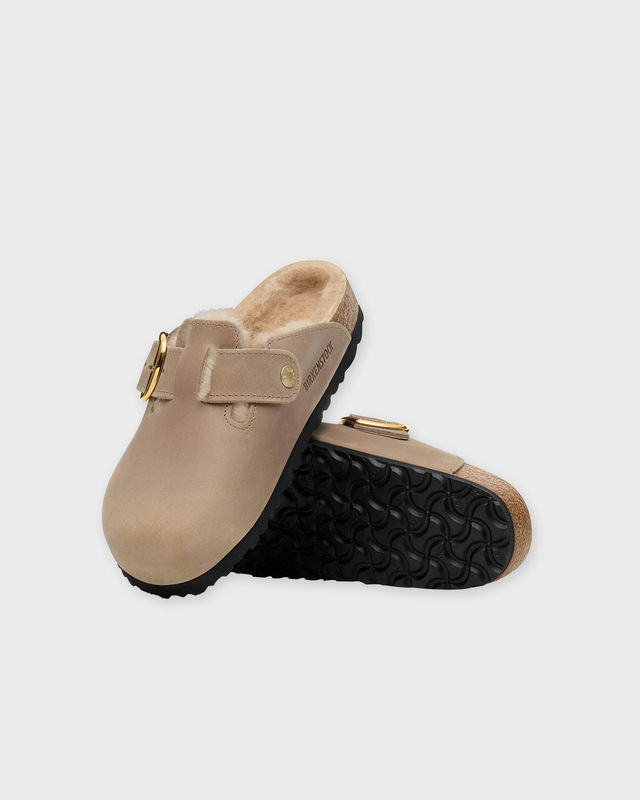 Birkenstock Tofflor Boston Shearling LEOI Tabacco Brun EUR 39