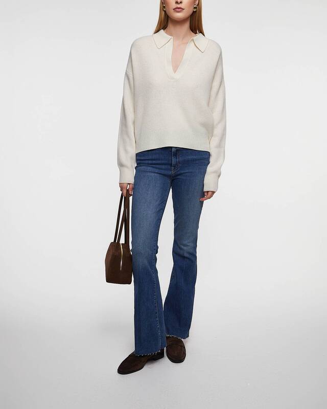 Mother Denim Jeans The Weekender Fray Mid Blue Denim Denim 31