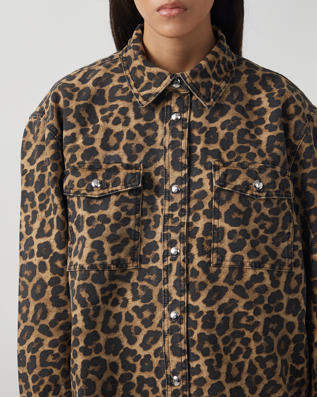 Anine Bing Shirt Paxton Leopard S