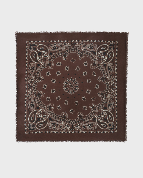 Hachiko Cashmere Bandana Scarf  Brown ONESIZE 1