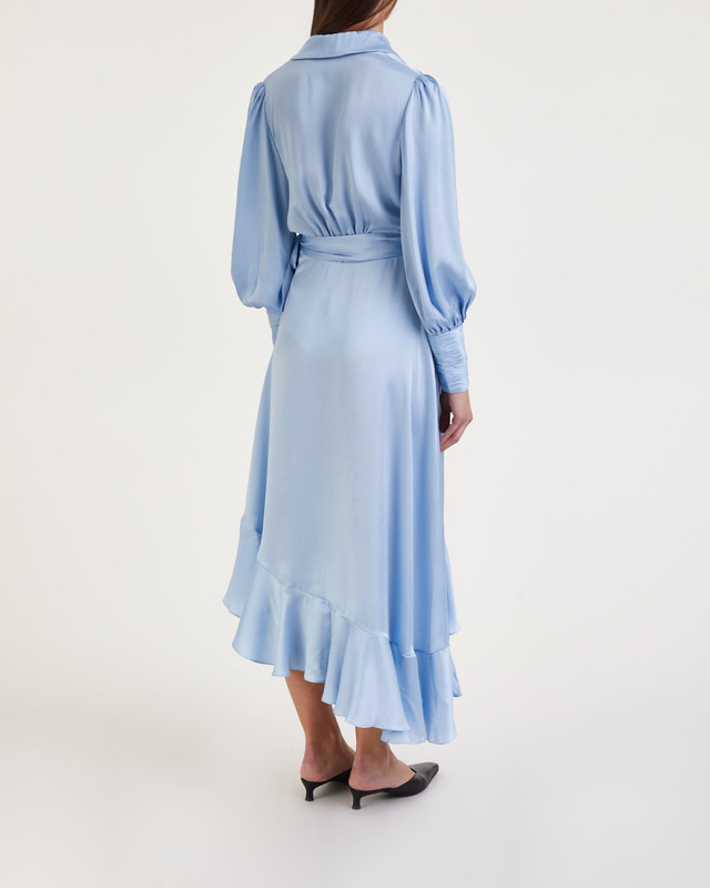 Zimmermann Klänning Silk Wrap Midi Skye blue 0 (XS-S)