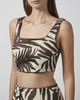 Malina Topp Mereya Jacquard Cropped Vit/brun 34