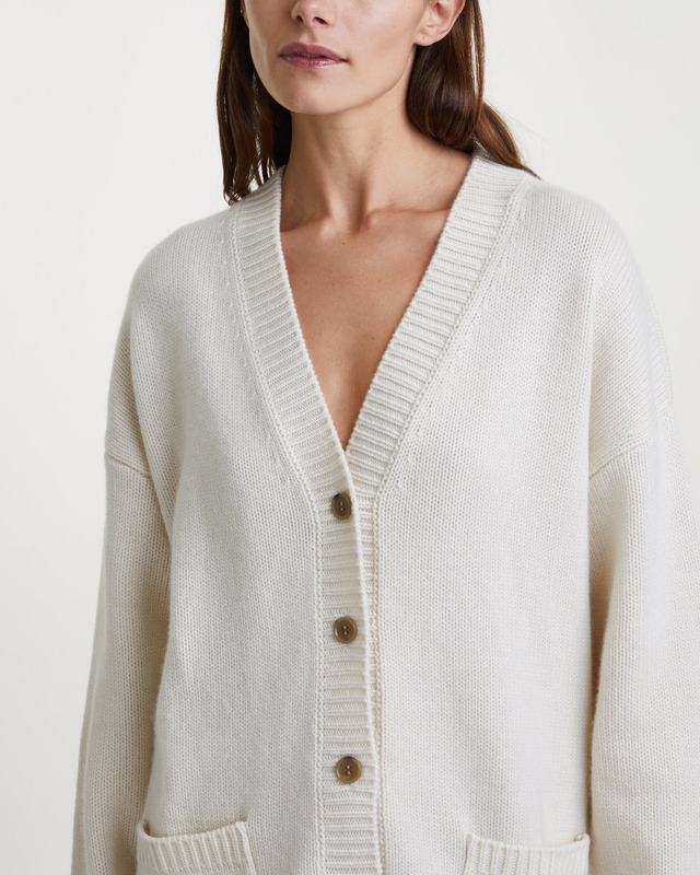LISA YANG Cardigan Morgan Cashmere Offwhite 0 (XS-S)