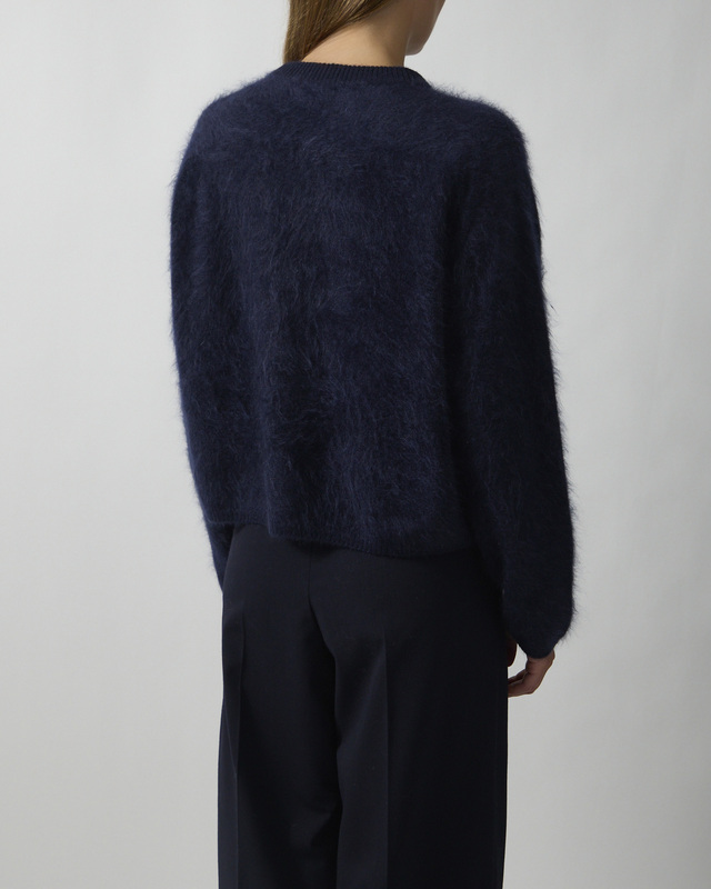 Soft Goat Genser Brushed Crewneck Navy XS