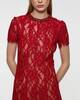 Self-Portrait Klänning Sequin Lace Midi Röd UK 14 (EUR 42)