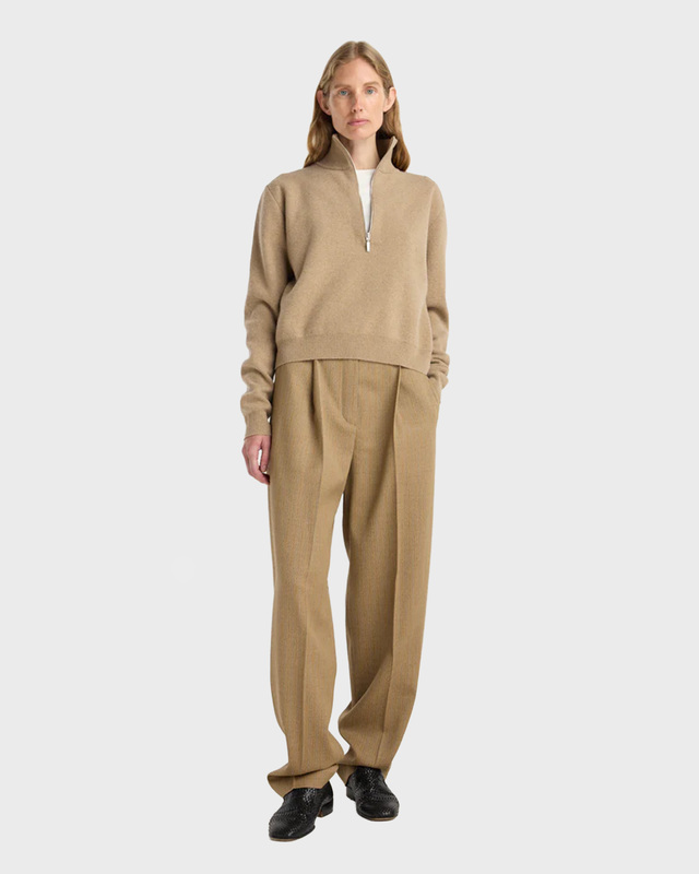 RÓHE Pologenser Zipped mouliné Camel 38
