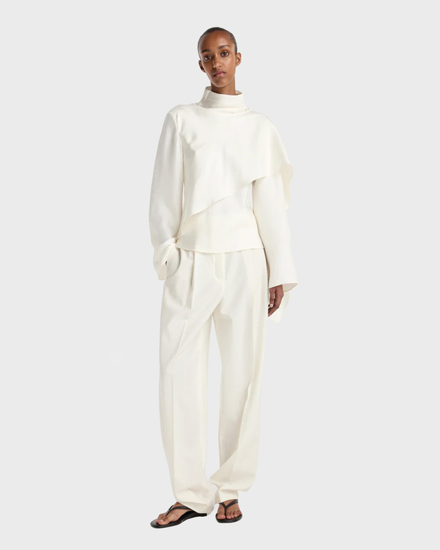 RÓHE Topp Silk Foulard Cream 36