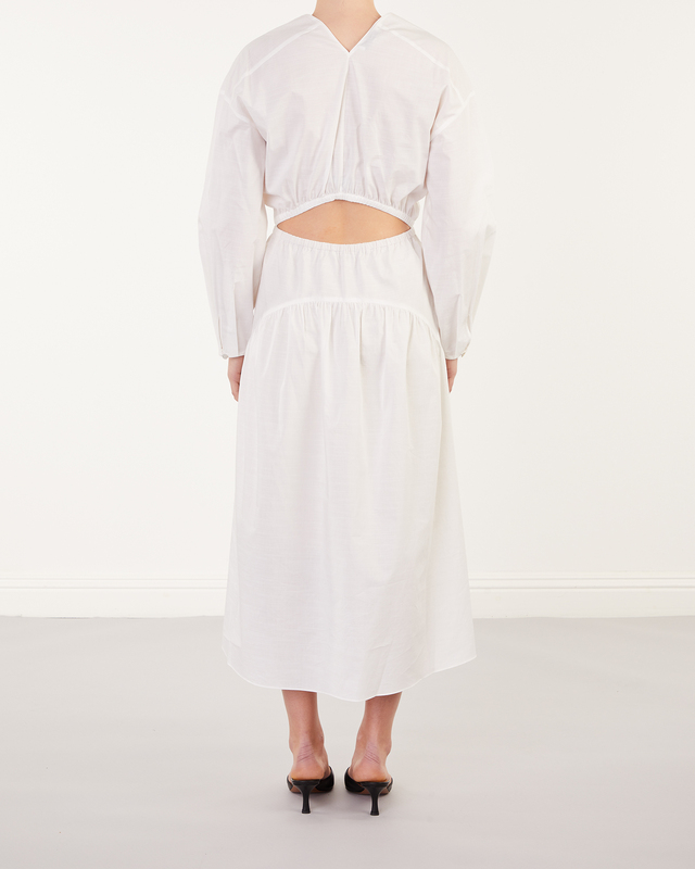 Vince Klänning L/S Double V-neck Vit M