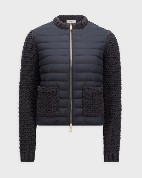 Cardigan Padded Cotton Zip-Up Blue 1