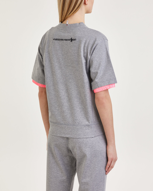 Moncler Grenoble T-shirt Manica Corta Logo Grå XS