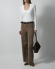 Frame Pants Le Slim Palazzo Modernist Pocket Corduroy Taupe 28
