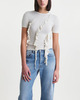 Acne Studios T-Shirt Ribbed Ruffle Ecru L