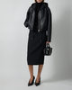 Sportmax Læderjakke Bomber Hood Black IT 38 (EUR S)