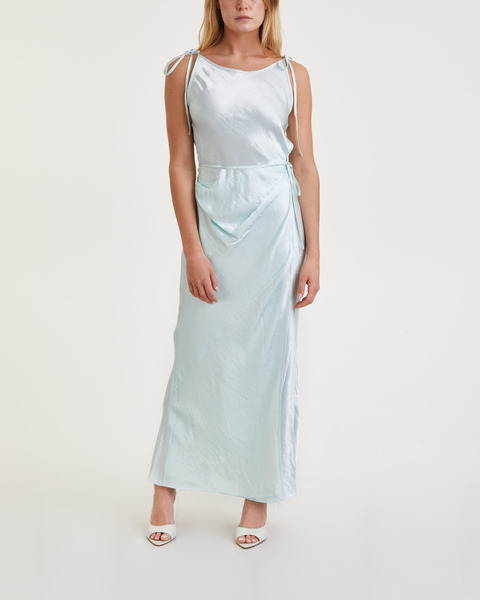 Klänning Wrap Satin Mintgrön 2