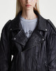 Acne Studios Jacket Crinkle Leather Biker Svart 34