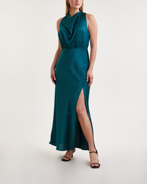 Dress D6 Delvaux Halter Maxi Blå/grön 2