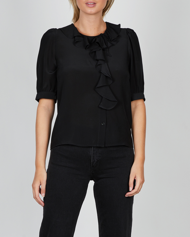 Rodebjer Blus Xilla Silk Svart XL