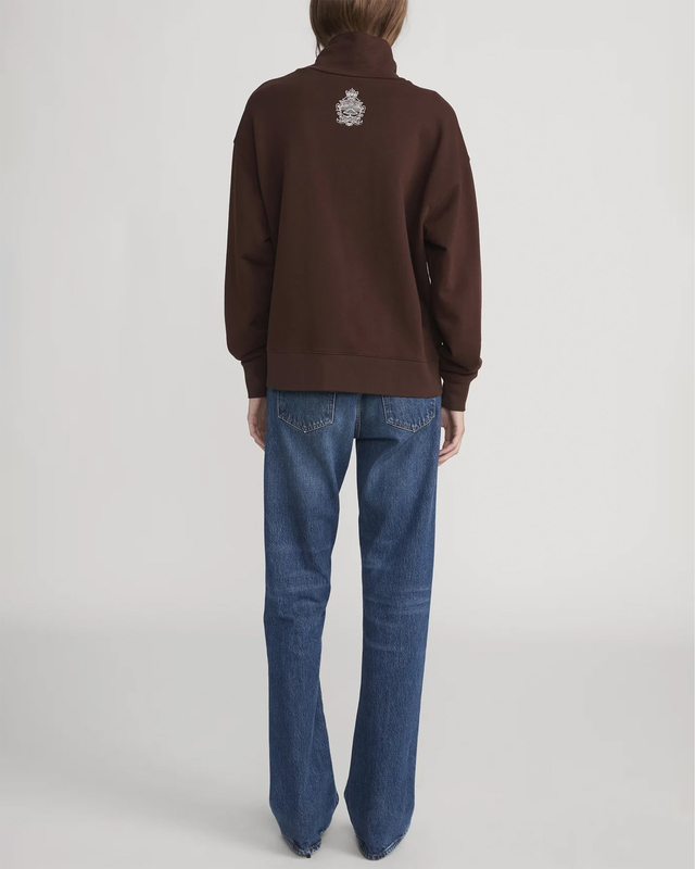 Ritz Paris x Frame Sweater Ritz Half Zip Polo Chocolate XL