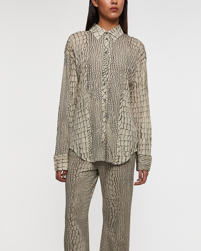 Acne Studios Skjorta Printet Button-Up Grå 40