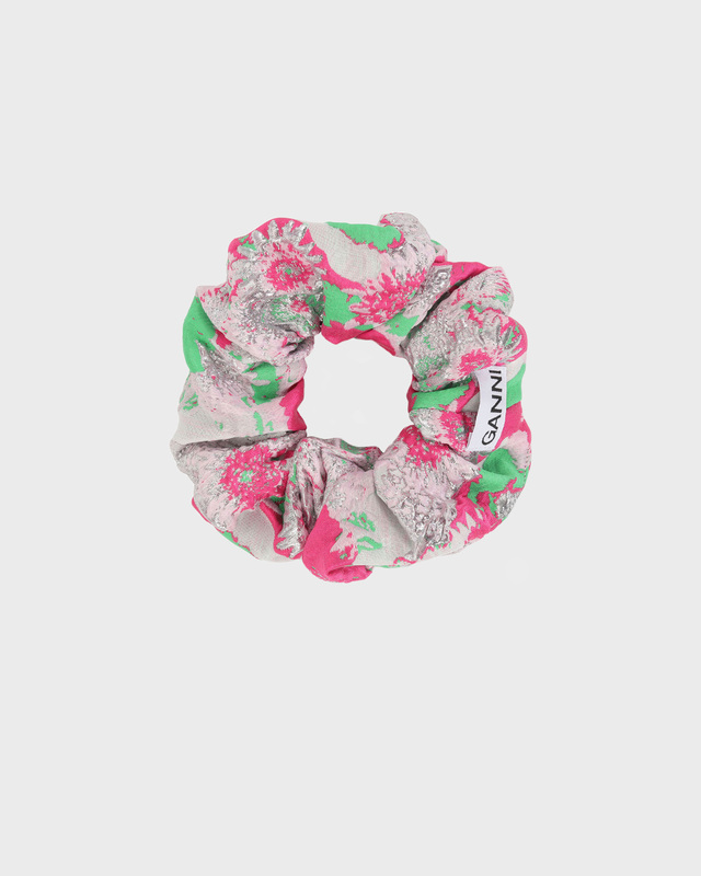 Ganni Scrunchie 3D Jacquard Scrunchie Pink ONESIZE