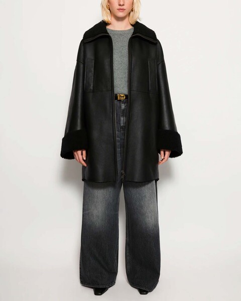 Kappa Overzised Shearling Svart 1