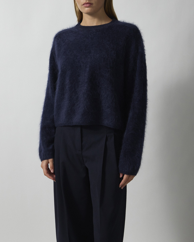 Soft Goat Genser Brushed Crewneck Navy XS