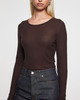 Dagmar Top Lyocell Long Sleeve Chocolate XS