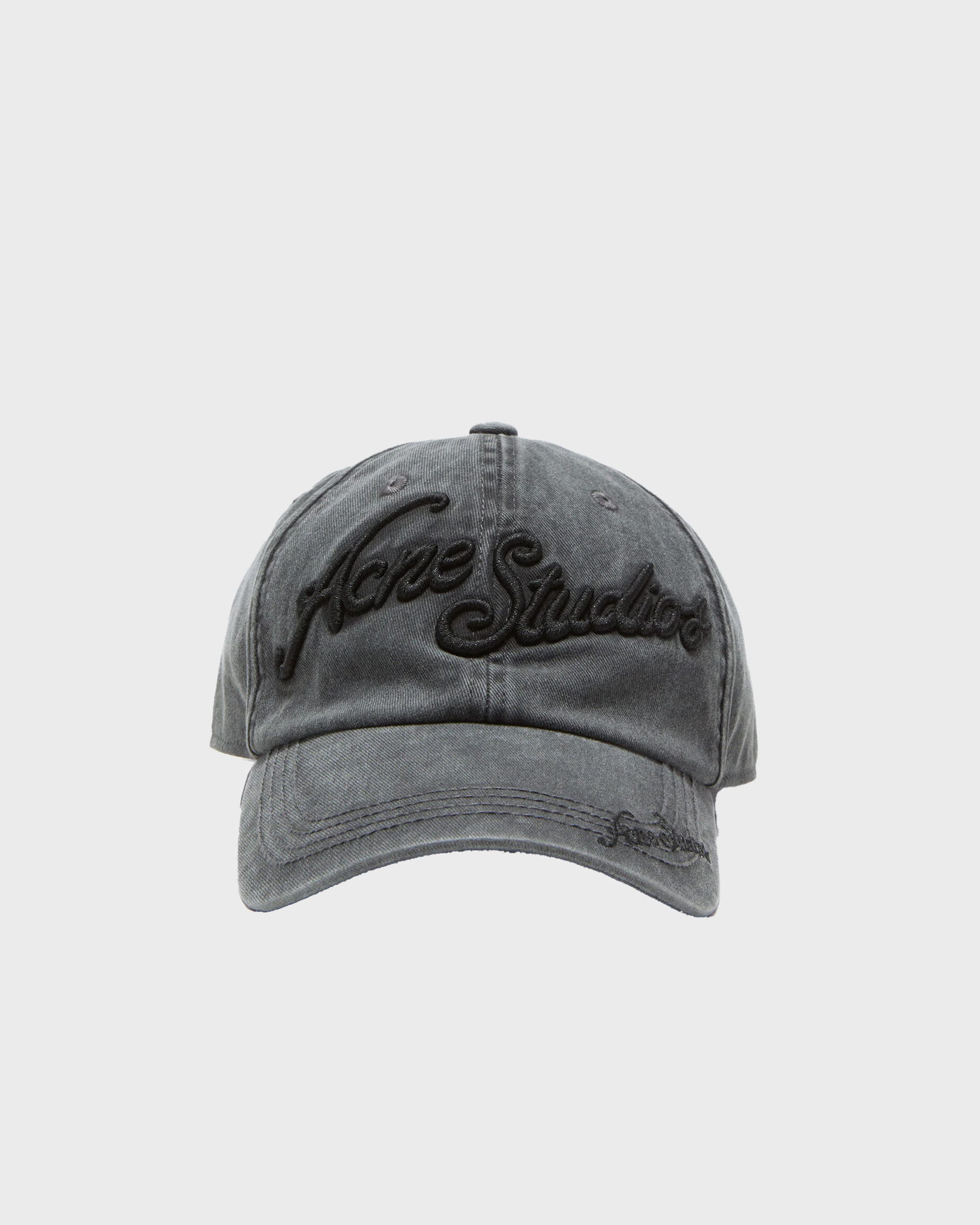 Acne Studios Women's Faded Black Cap 3D Logo Onesize