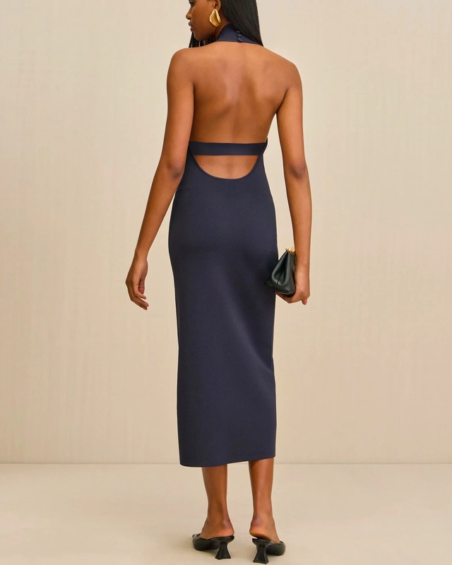 Cult Gaia Dress Caia Knit Blue S