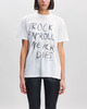 Anine Bing T-Shirt Walker Rock N Roll Ivory S