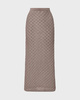 Malina Skirt Fannie Pointelle Knitted Maxi Taupe S