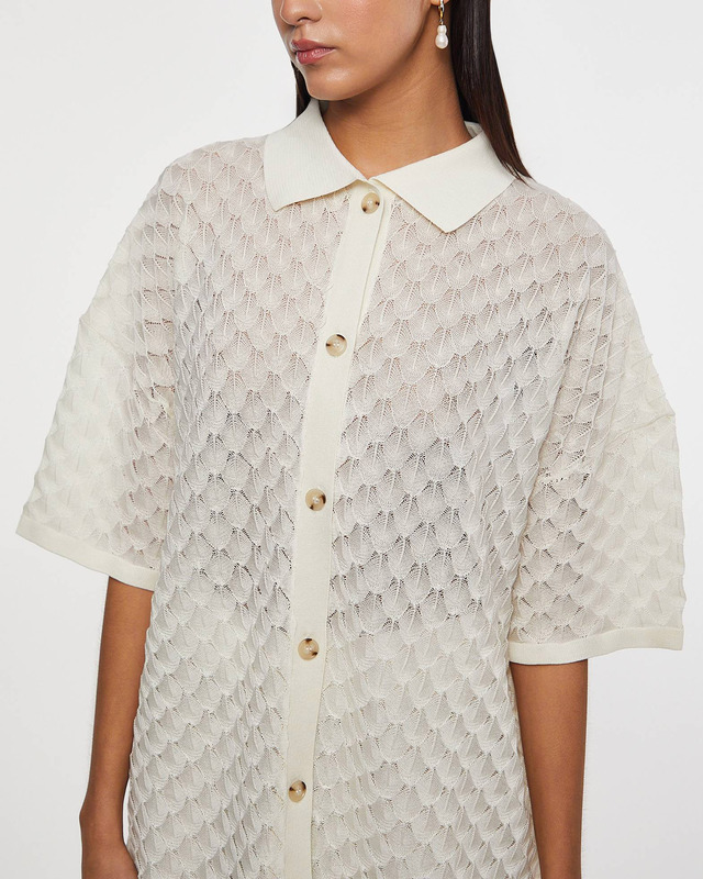 Malina Skjorta Moa Knitted  Beige XL