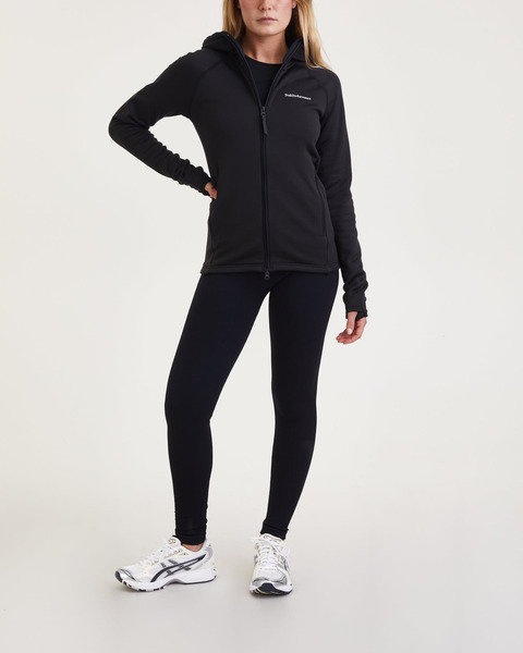 Jacket W Chill Light Zip Hood Svart 2