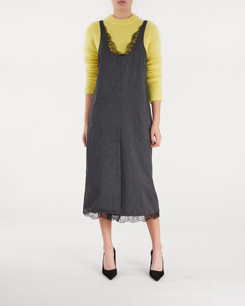 Klänning Drapey Suiting U-neck Midi Dress Grå 2