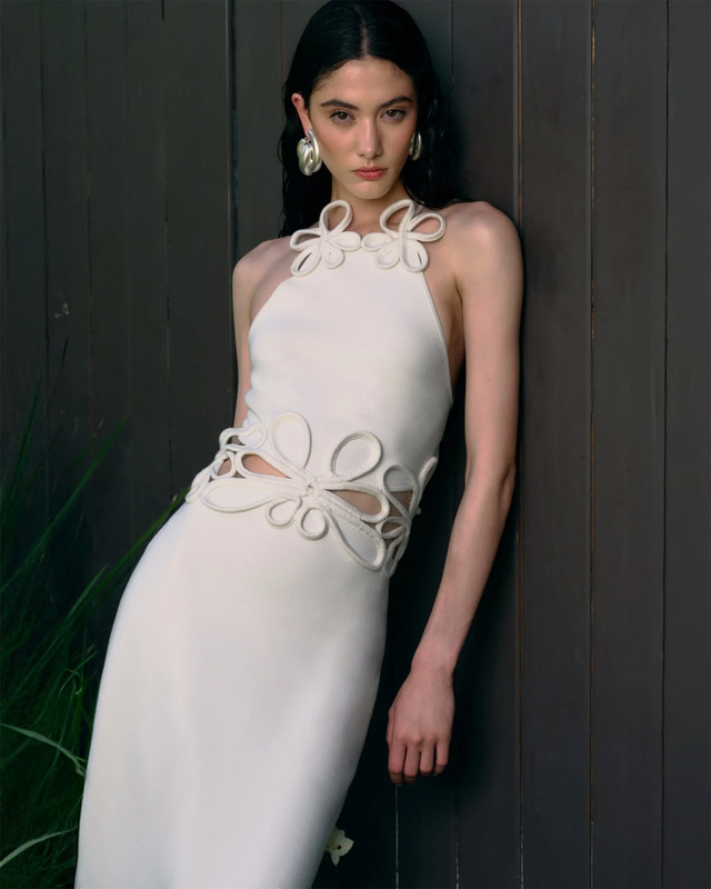 Cult Gaia Dress Jena Knit Offwhite S