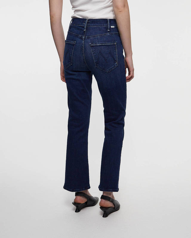 Mother Denim Jeans The Hustler Ankle Dark Blue Denim 24
