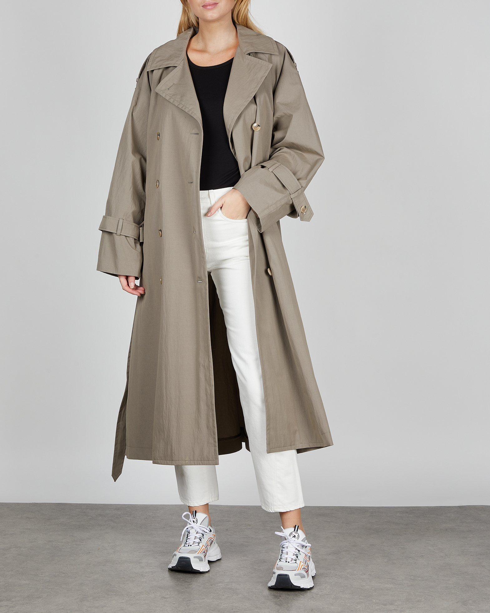 grey trench jacket