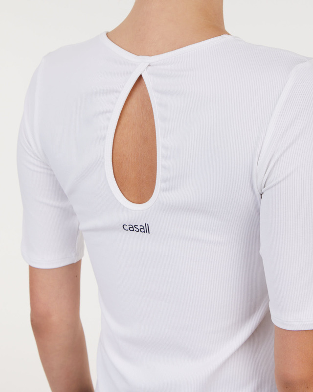 Casall Topp Rib Tee Vit 40