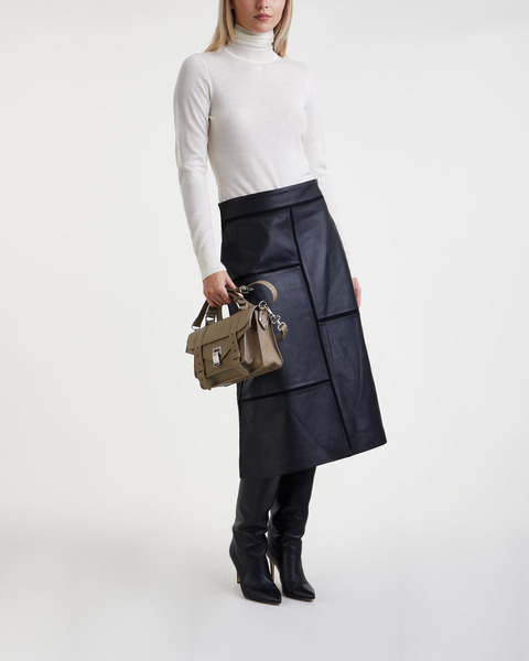 Kjol Beatrisse Leather Midi  Svart 2