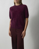 Soft Goat Tröja Brushed Short Sleeve Bordeaux L