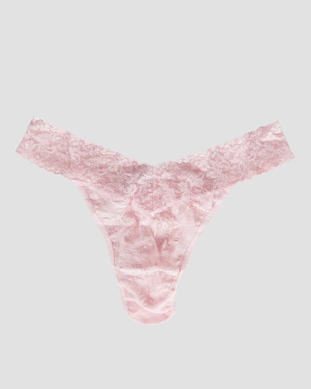 Hanky Panky Panties Lace Original Rise Thong Pink ONESIZE