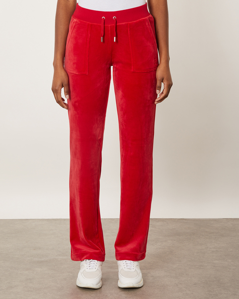 Trousers Del Ray Classic Velour  Red 1