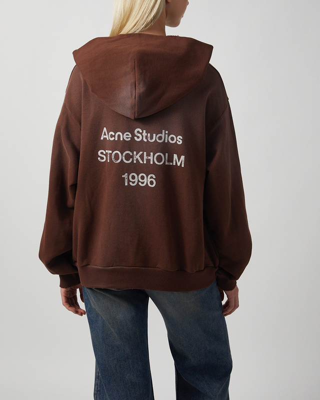 Acne Studios Hoodie Logo Chocolate XS-S