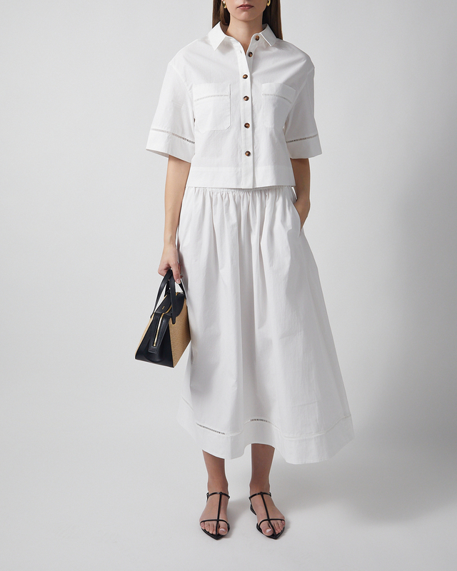 Wakakuu Icons Shirt Olive Top White M