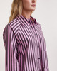 Ganni Shirt Stripe Cotton Oversize Raglan Rosa L-XL