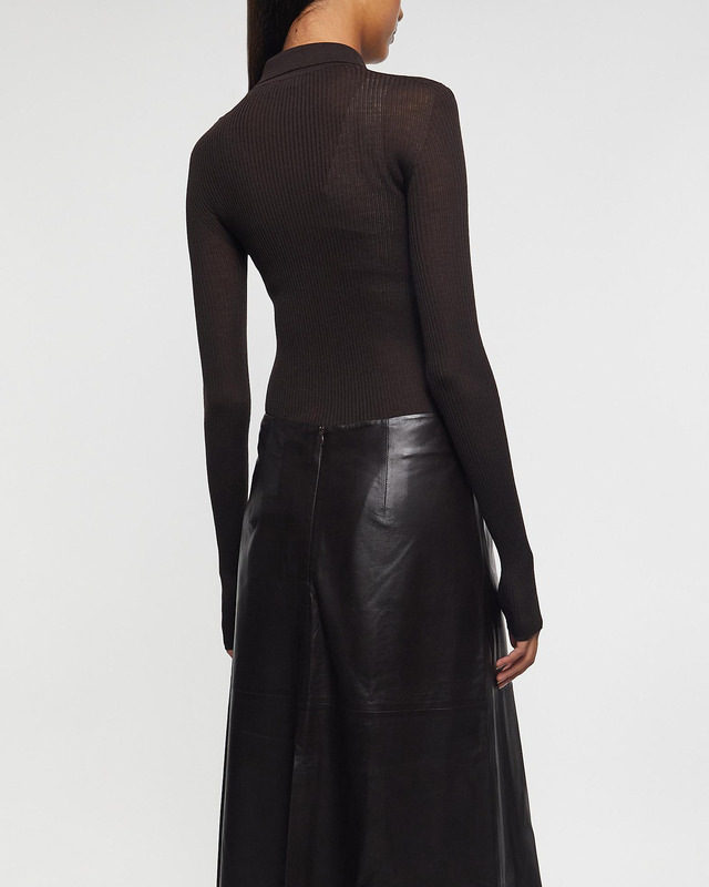 Moncler Tröja Wool Long-Sleeve Polo Shirt Beige L