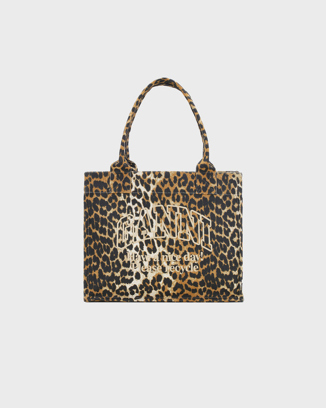 GANNI Väska Large Easy Shopper Print Leopard ONESIZE