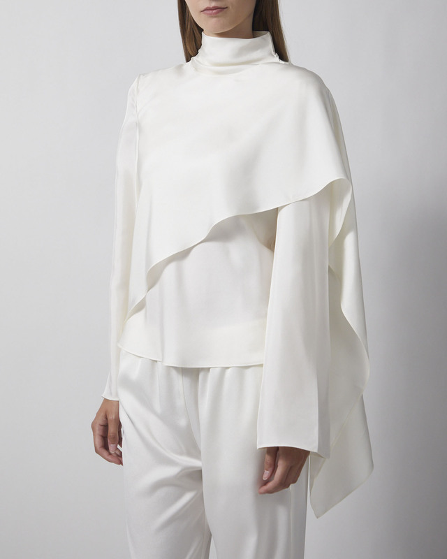 RÓHE Topp Silk Foulard Cream 36
